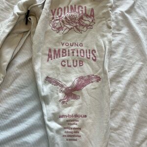 YoungLA Immoral Joggers (Cream/Pink)